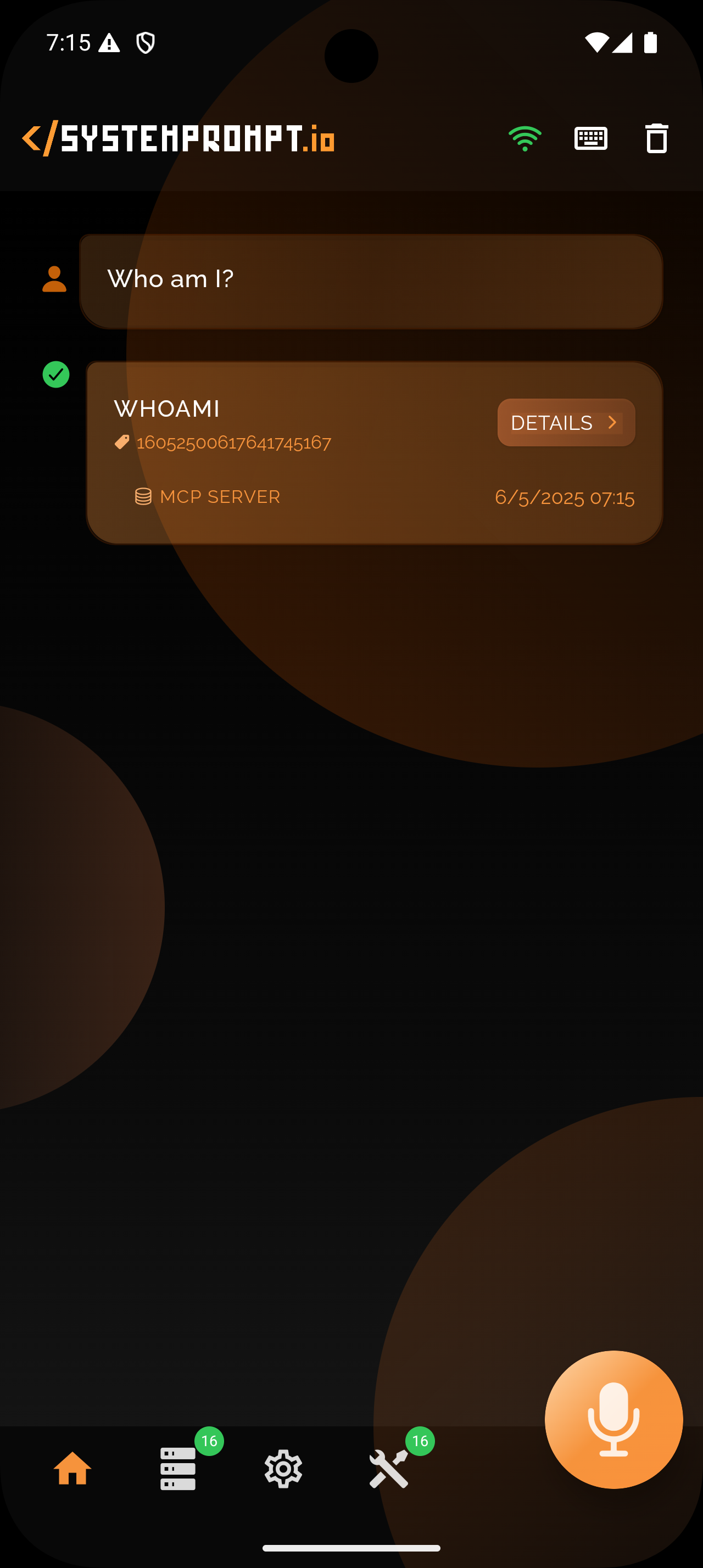 systemprompt MCP App Interface